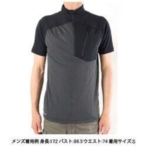T-SHIRT MORPHO ZIP NOIR/GRIS
